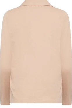 M&Co Womens Blush Pink Collared Long Sleeve Cotton Top><noscript><img width=
