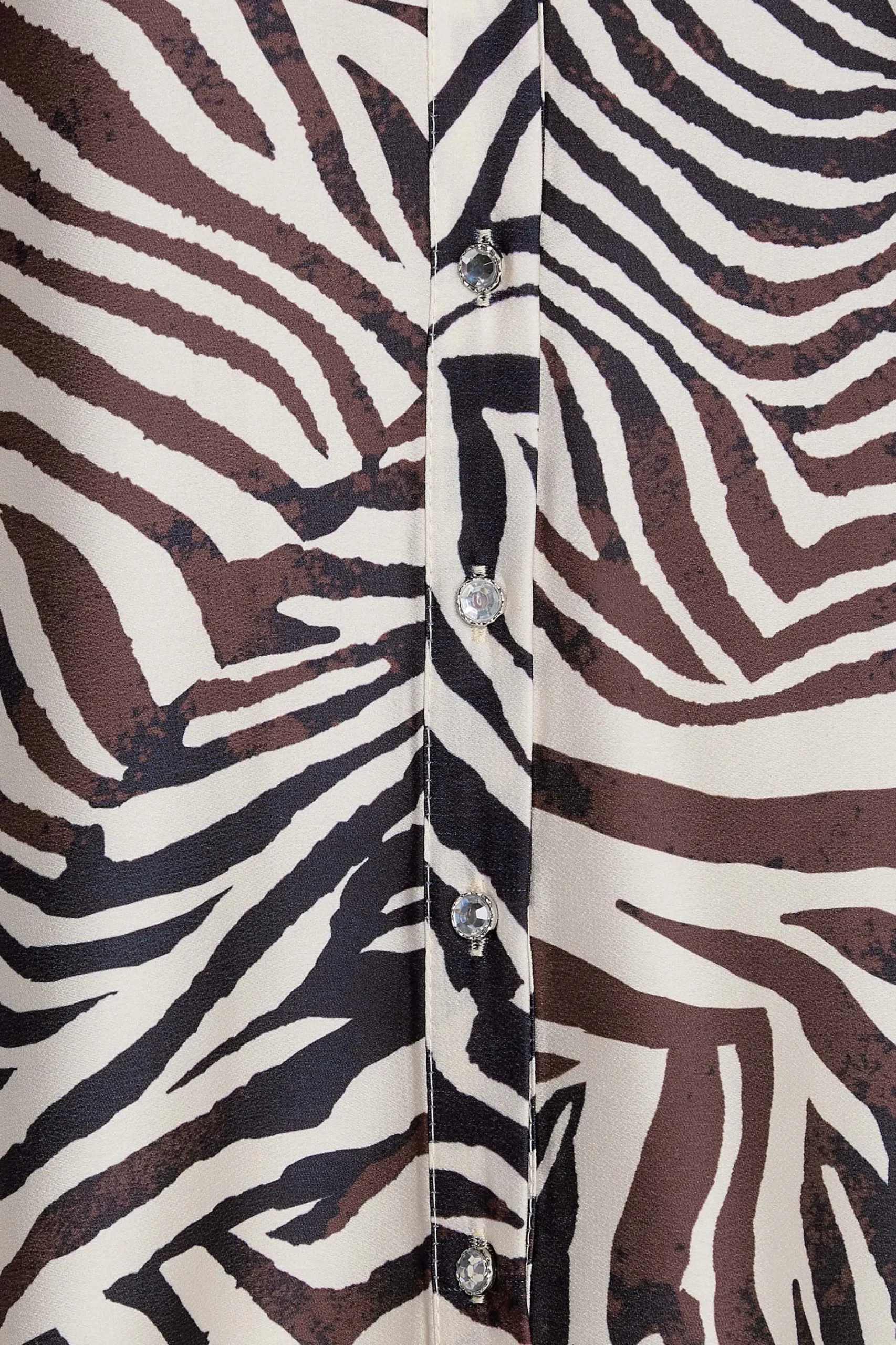 M&Co Womens Brown Animal Print Shirt>Women Short Sleeve Tops