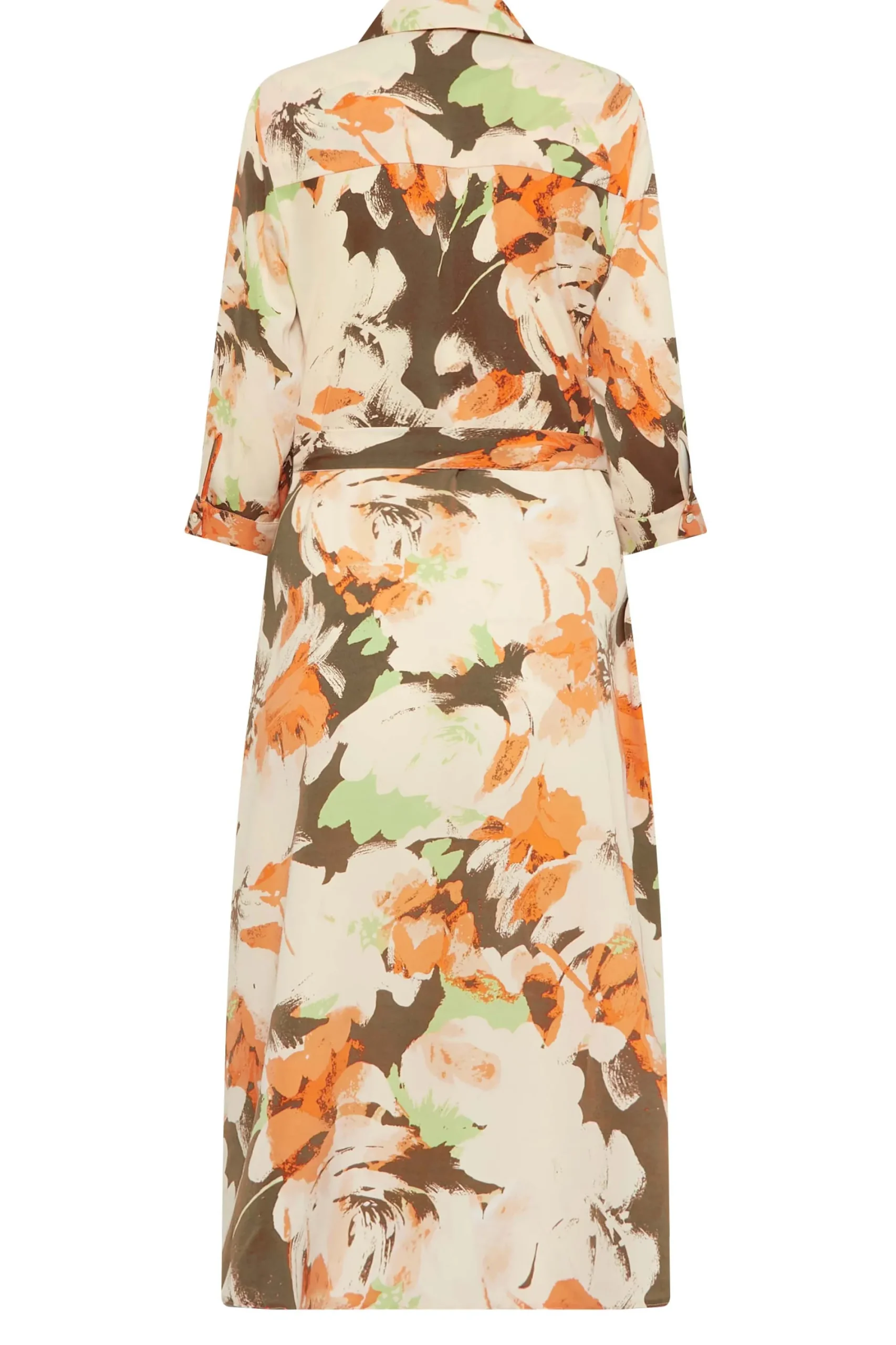 M&Co Womens Brown Floral Print Button Through Shirt Dress>Women Wedding Guest Dresses