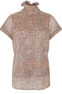 M&Co Womens Brown Paisley Print Glitter Blouse><noscript><img width=