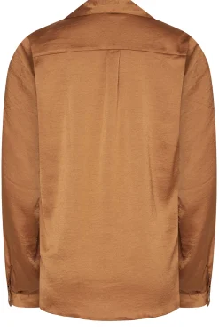 M&Co Womens Brown Satin Shirt><noscript><img width=