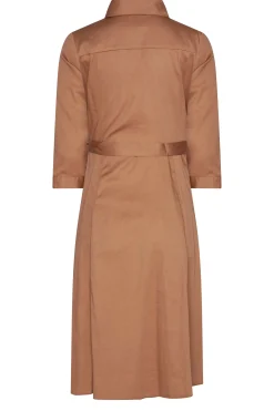 M&Co Womens Brown Tie Waist Shirt Dress><noscript><img width=