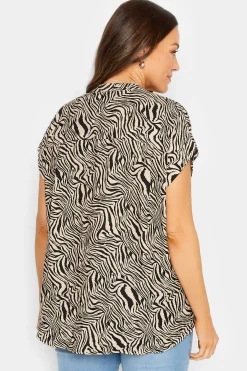 M&Co Womens Brown Zebra Print Shirt><noscript><img width=
