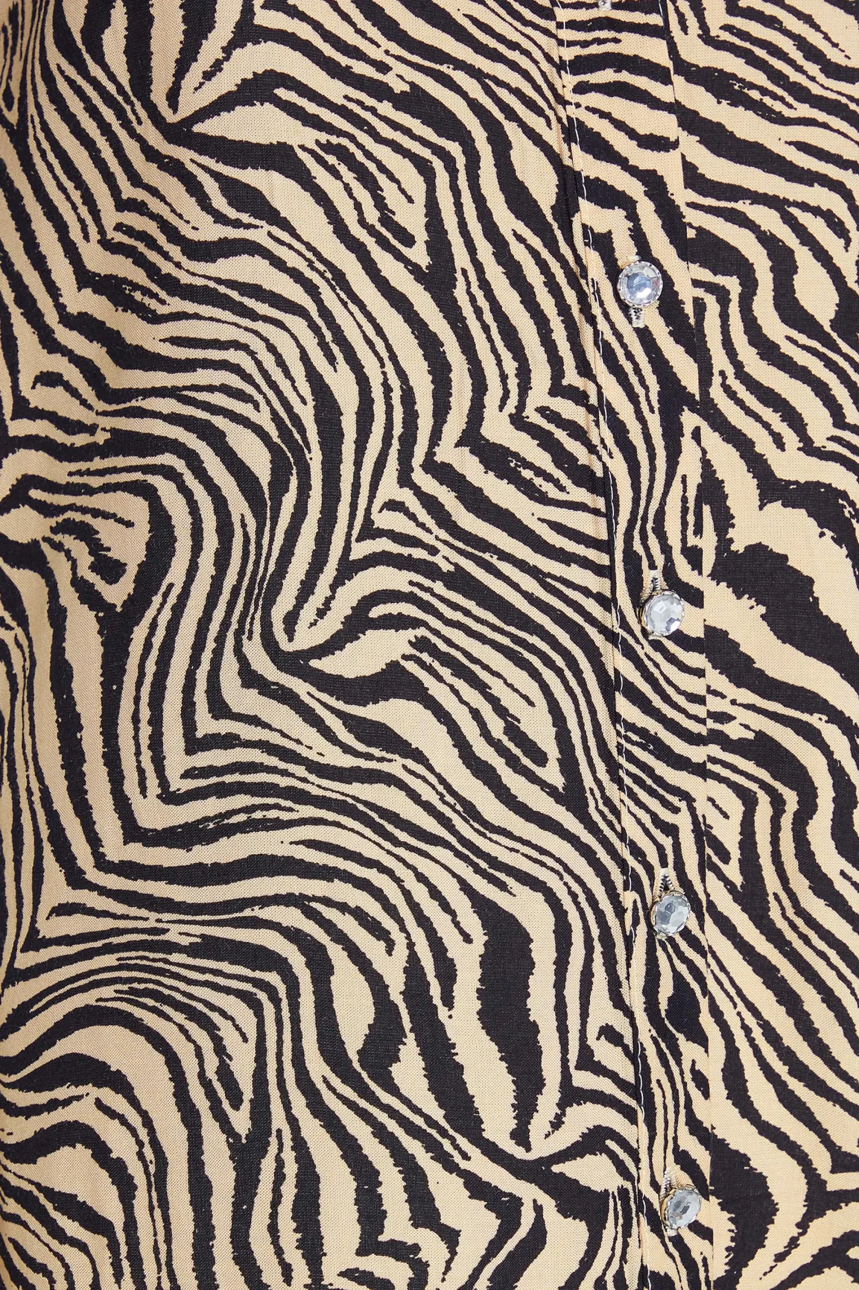 M&Co Womens Brown Zebra Print Shirt>Women Shirts