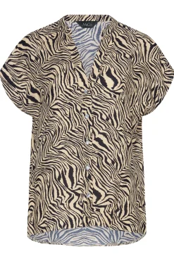 M&Co Womens Brown Zebra Print Shirt><noscript><img width=