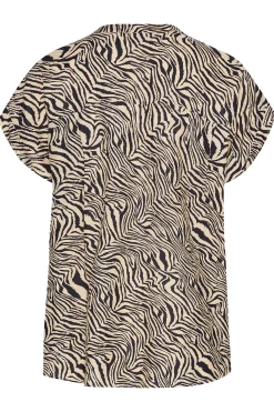 M&Co Womens Brown Zebra Print Shirt><noscript><img width=