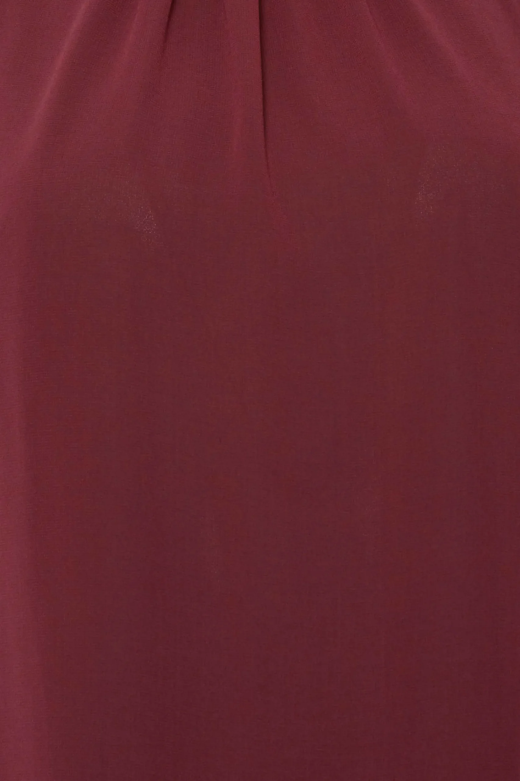 M&Co Womens Burgundy Red High Neck Frill Sleeve Blouse>Women Short Sleeve Tops