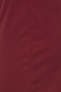 M&Co Womens Burgundy Red Stretch Tapered Trousers><noscript><img width=
