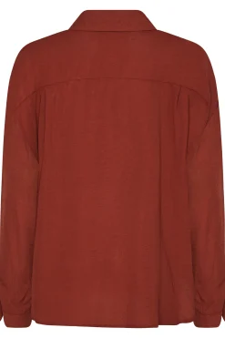 M&Co Womens Burnt Orange Button Through Pocket Shirt><noscript><img width=