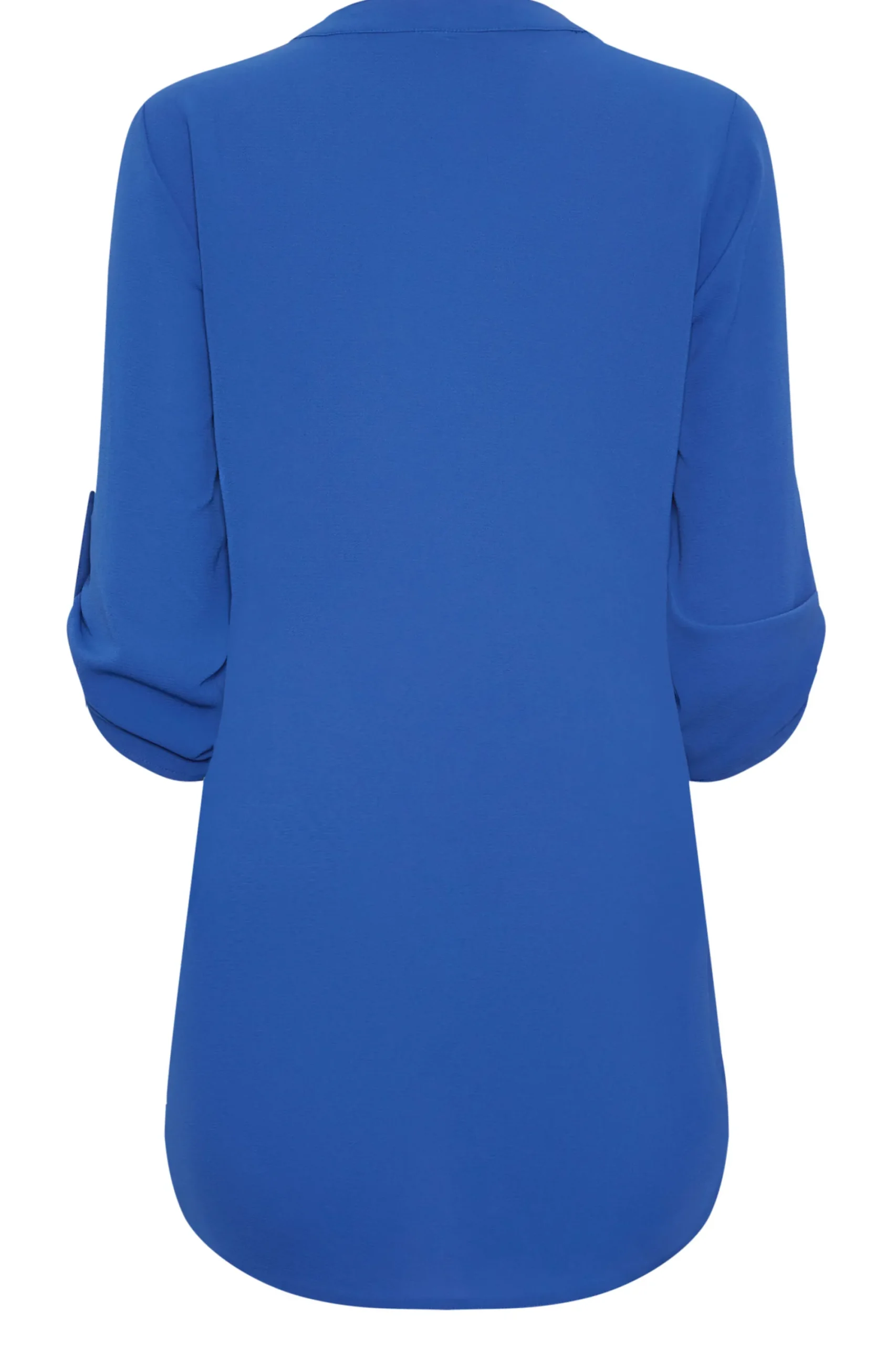 M&Co Womens Cobalt Blue Statement Button Tab Sleeve Shirt>Women Shirts