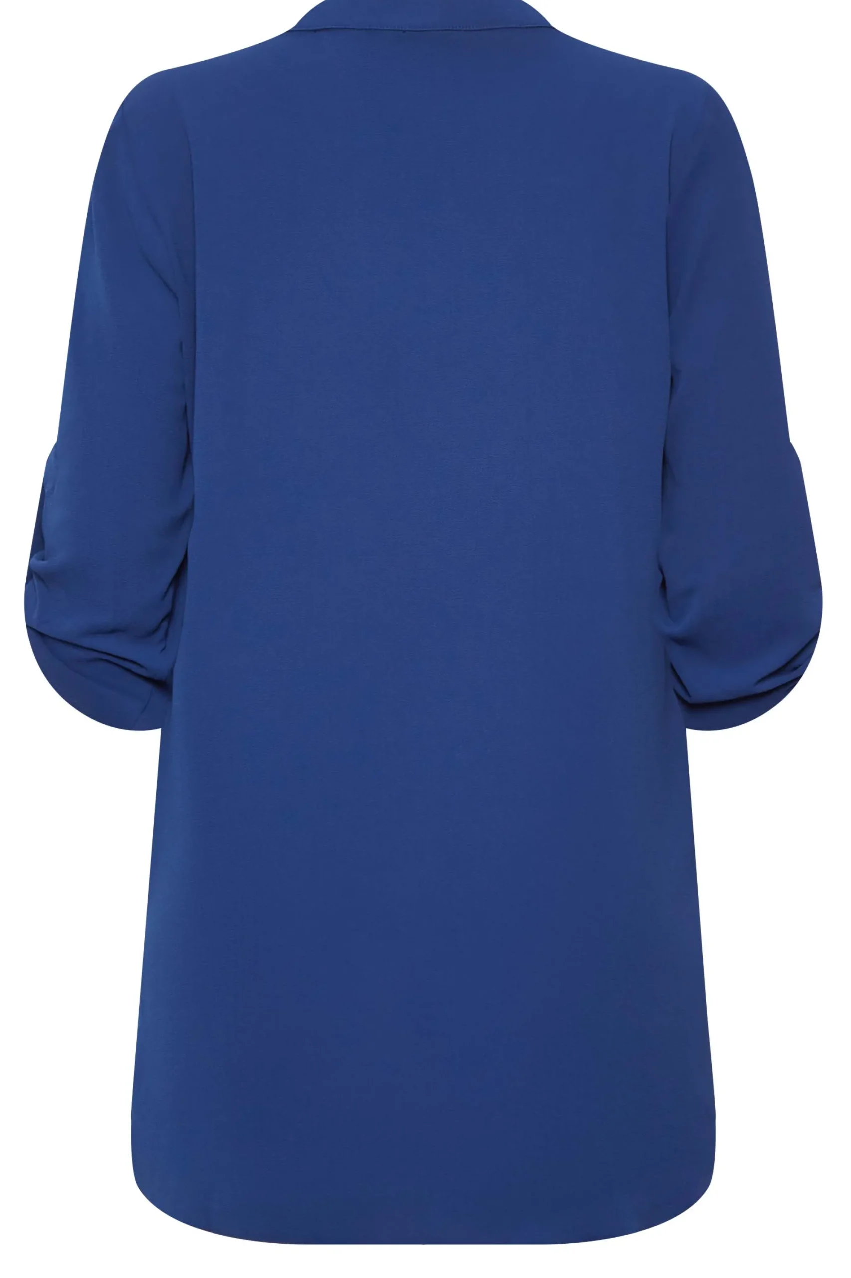 M&Co Womens Cobalt Blue Long Sleeve Button Blouse>Women Shirts