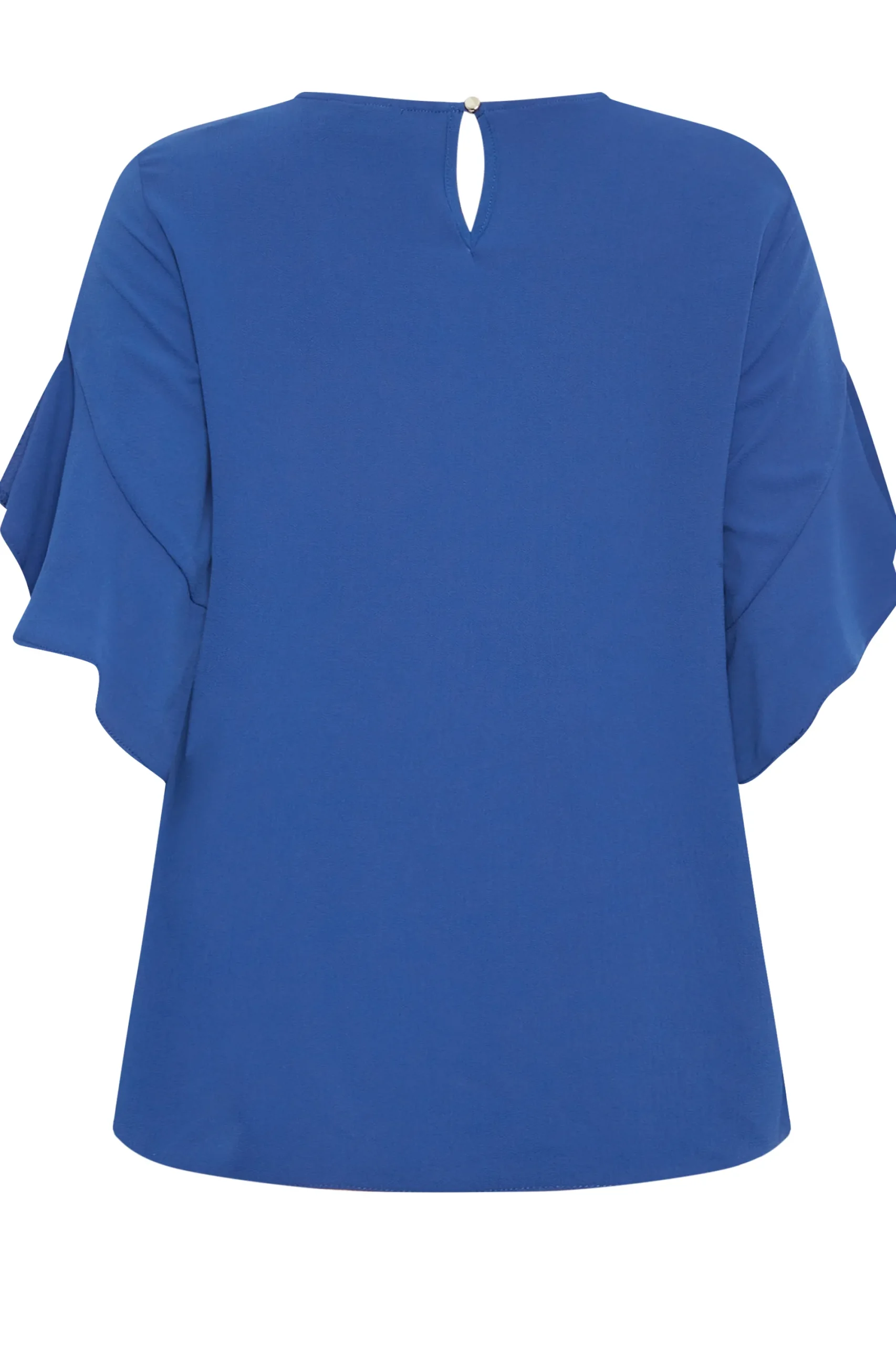 M&Co Womens Cobalt Blue Frill Sleeve Blouse>Women Short Sleeve Tops