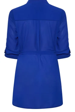 M&Co Womens Cobalt Blue Tie Waist Blouse><noscript><img width=