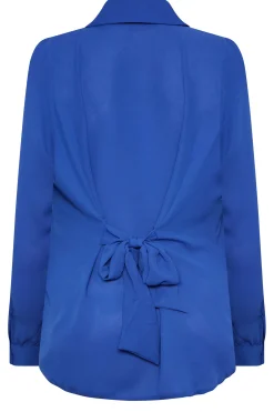 M&Co Womens Cobalt Blue Button Through Tunic Shirt><noscript><img width=