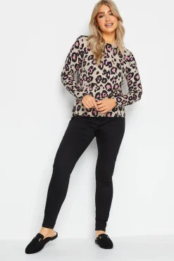 M&Co Womens Cream & Pink Animal Print Jumper><noscript><img width=