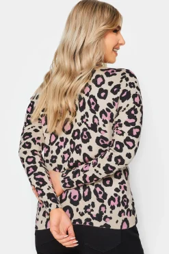 M&Co Womens Cream & Pink Animal Print Jumper><noscript><img width=