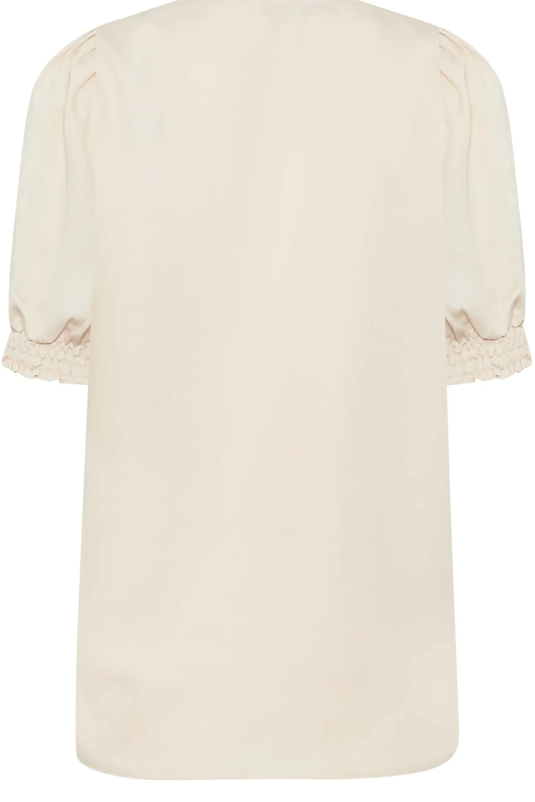 M&Co Womens Cream Frill Front Blouse>Women Short Sleeve Tops