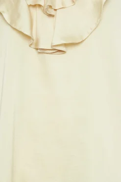 M&Co Womens Cream Frill Satin Blouse><noscript><img width=