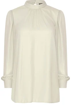 M&Co Womens Cream Keyhole Back High Neck Blouse><noscript><img width=
