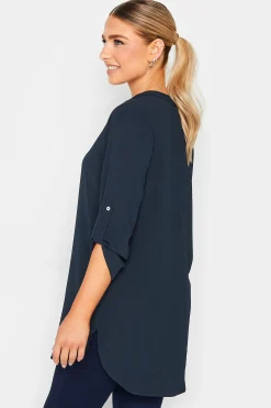 M&Co Womens Dark Blue Statement Button Blouse><noscript><img width=
