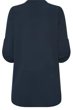 M&Co Womens Dark Blue Statement Button Blouse><noscript><img width=