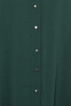 M&Co Womens Dark Green Tie Back Tunic Shirt><noscript><img width=