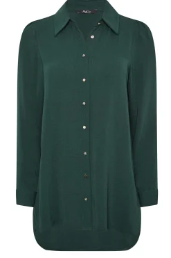 M&Co Womens Dark Green Tie Back Tunic Shirt><noscript><img width=