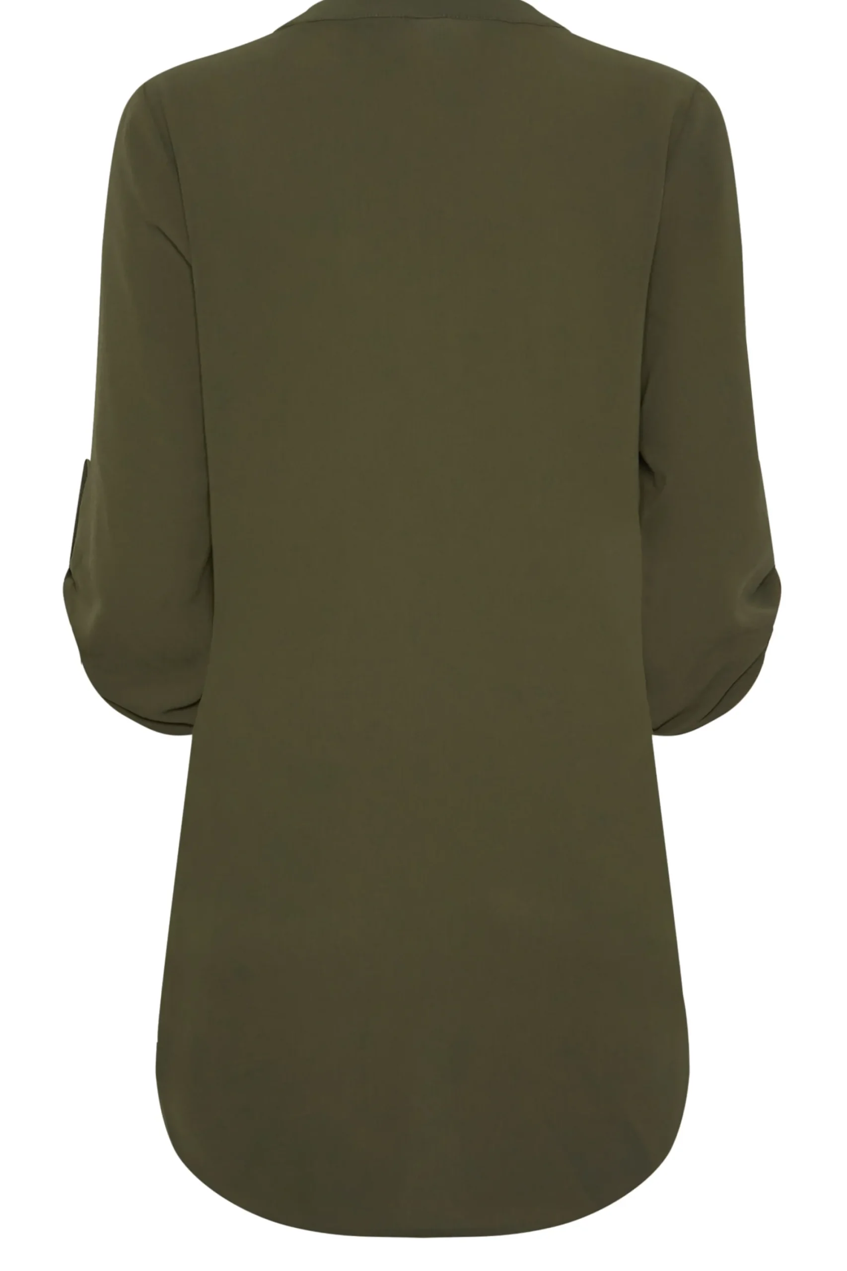 M&Co Womens Dark Green Statement Button Tab Sleeve Shirt>Women Shirts