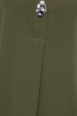 M&Co Womens Dark Green Statement Button Tab Sleeve Shirt><noscript><img width=