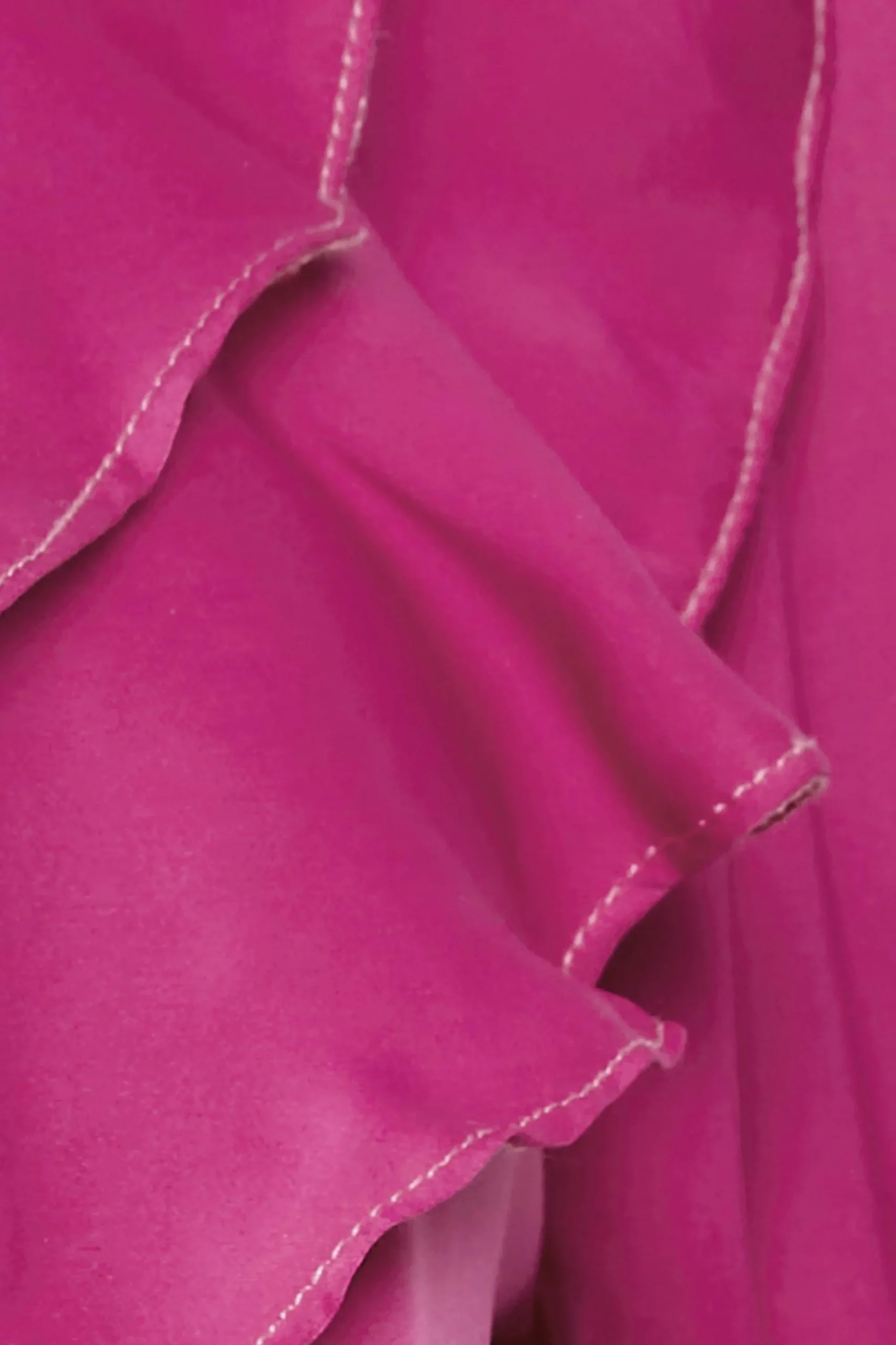 M&Co Womens Dark Pink Frill Front Blouse>Women Short Sleeve Tops