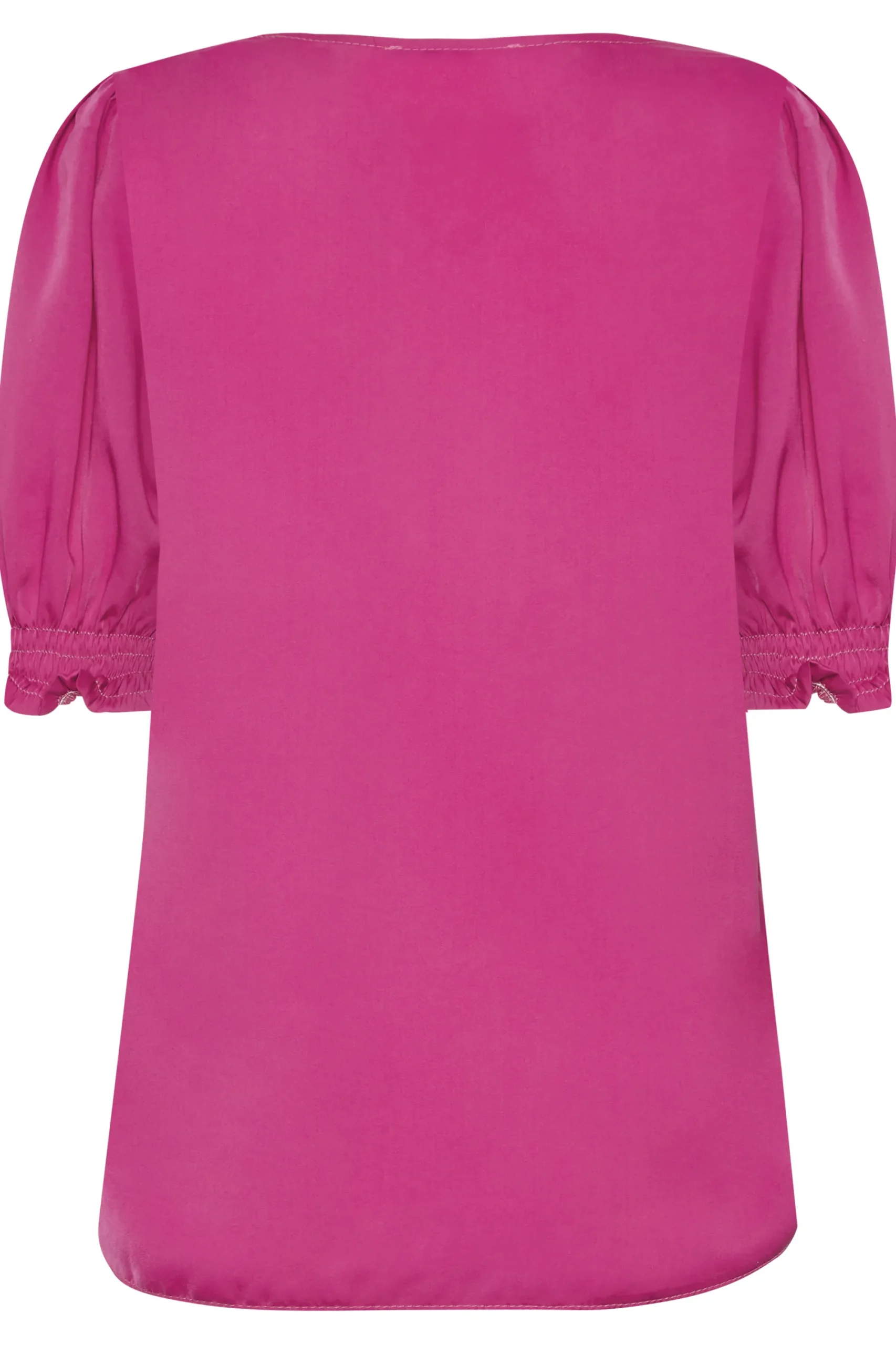 M&Co Womens Dark Pink Frill Front Blouse>Women Short Sleeve Tops