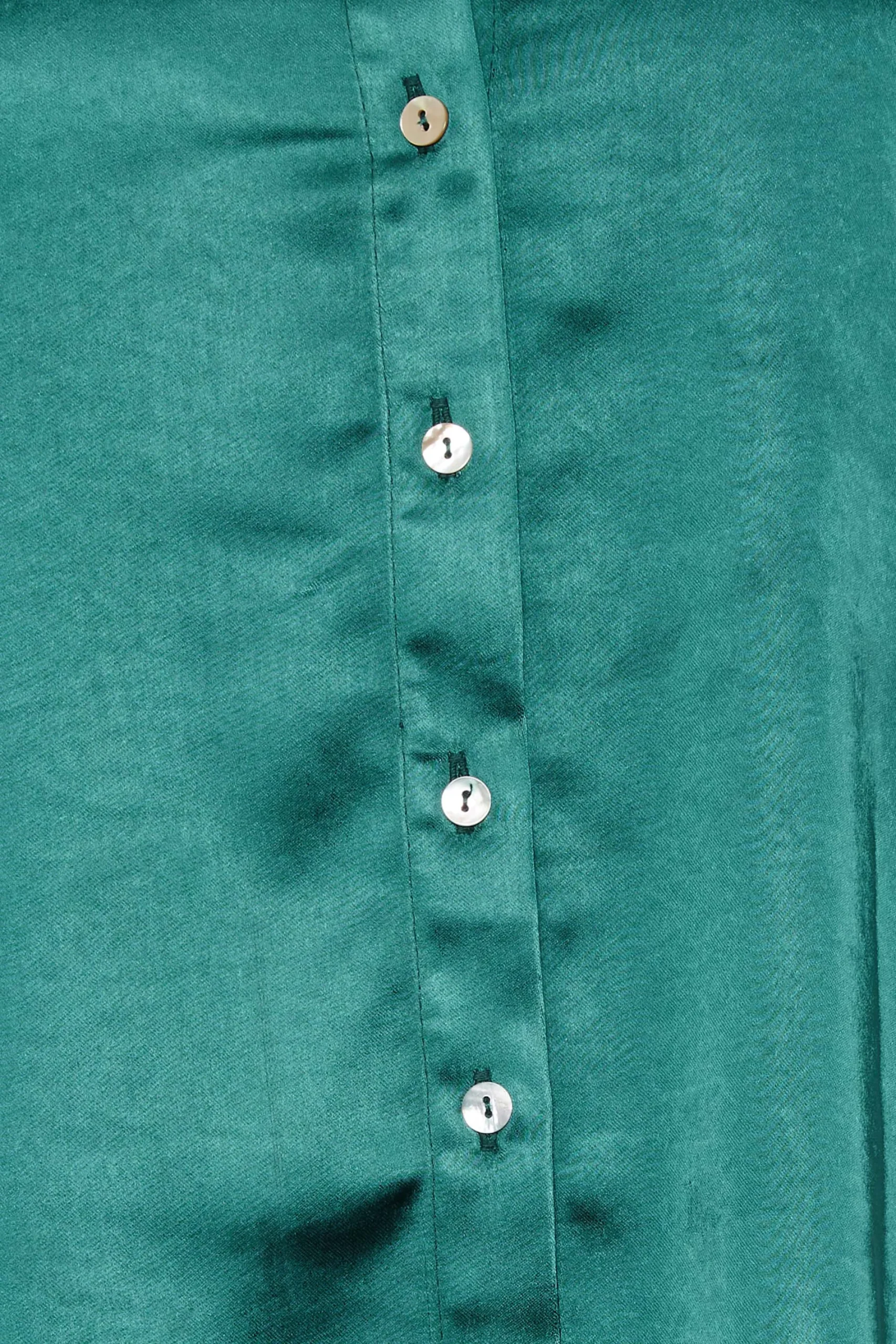 M&Co Womens Emerald Green Satin Shirt>Women Shirts