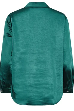 M&Co Womens Emerald Green Satin Shirt><noscript><img width=