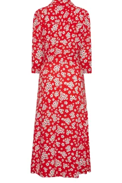 M&Co Womens Floral Print Button Through Midi Dress><noscript><img width=