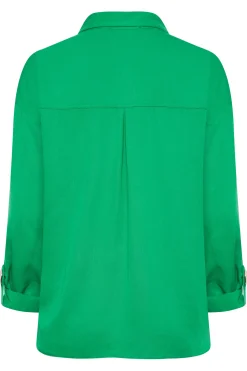 M&Co Womens Forest Green Button Tunic Shirt><noscript><img width=