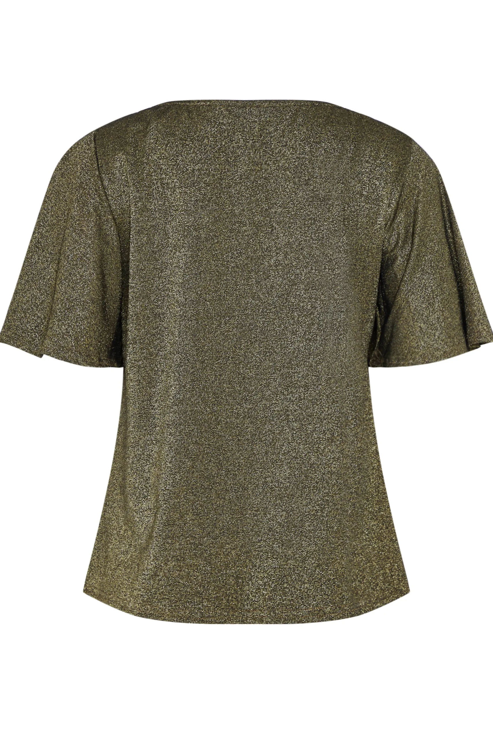 M&Co Womens Gold Angel Sleeve Wrap Top>Women Short Sleeve Tops