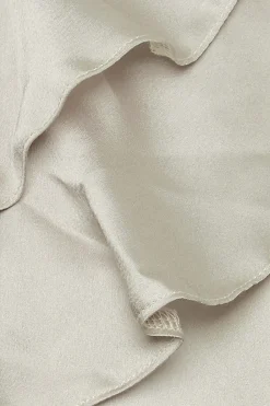 M&Co Womens Gold Frill Front Satin Blouse><noscript><img width=