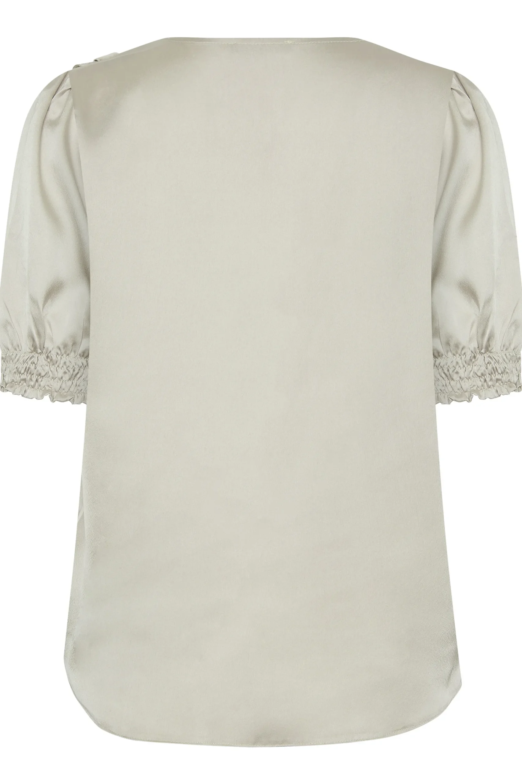 M&Co Womens Gold Frill Front Satin Blouse>Women Short Sleeve Tops