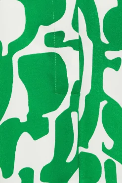 M&Co Womens Green & White Abstract Print 3/4 Sleeve Blouse><noscript><img width=