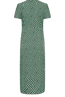M&Co Womens Green Abstract Stripe Wrap Dress><noscript><img width=