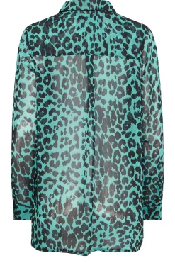 M&Co Womens Green Animal Print Longline Shirt><noscript><img width=