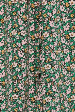 M&Co Womens Green Floral Print Midi Shirt Dress><noscript><img width=