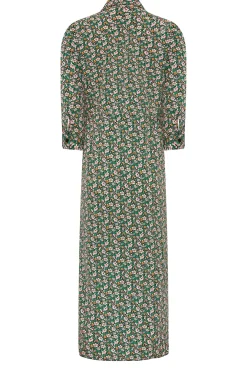 M&Co Womens Green Floral Print Midi Shirt Dress><noscript><img width=