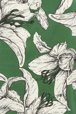 M&Co Womens Green Floral Print 3/4 Sleeve Blouse><noscript><img width=