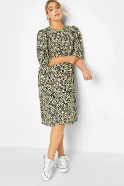 M&Co Womens Green Floral Print Midi Dress><noscript><img width=