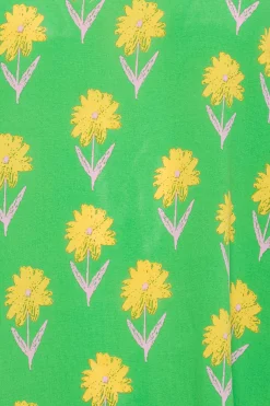 M&Co Womens Green Floral Print Long Sleeve Blouse><noscript><img width=