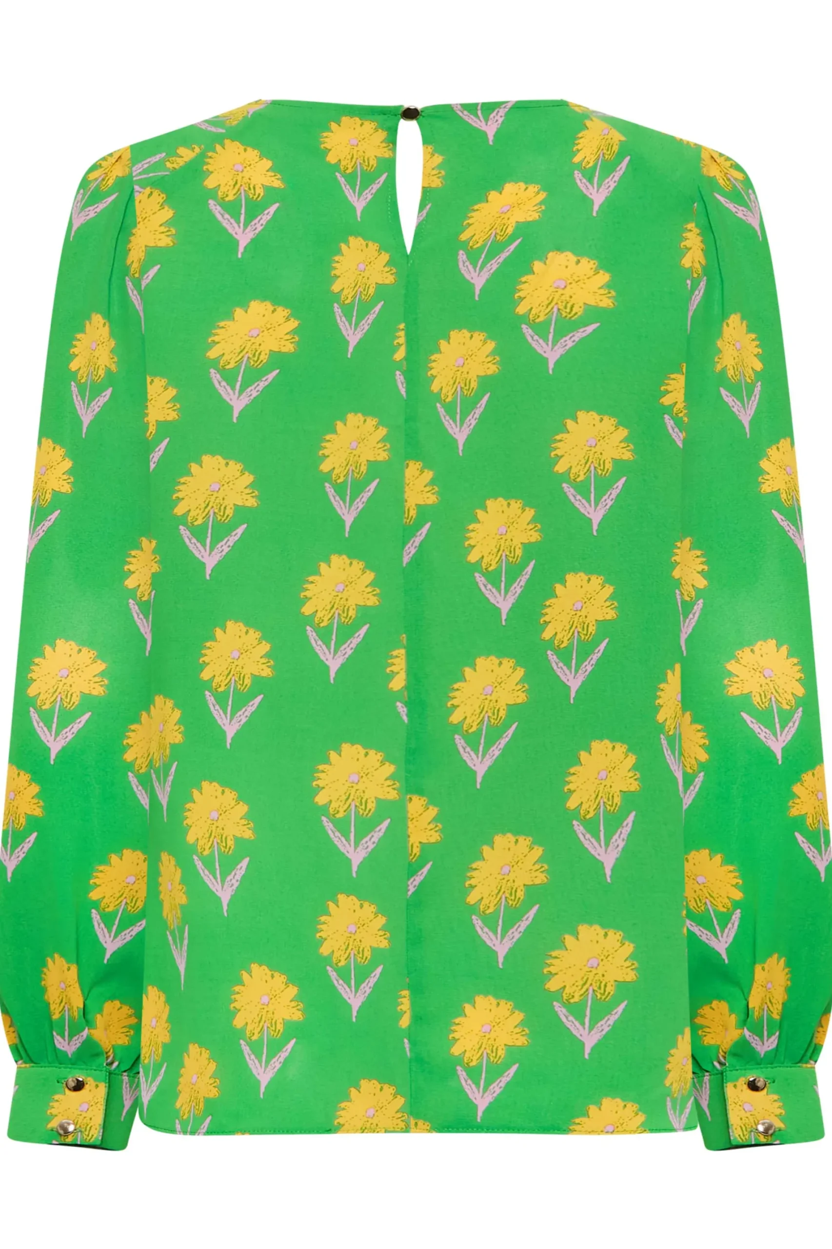 M&Co Womens Green Floral Print Long Sleeve Blouse>Women Shirts