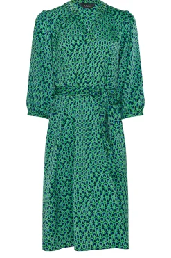 M&Co Womens Green Geometric Print Tunic Dress><noscript><img width=