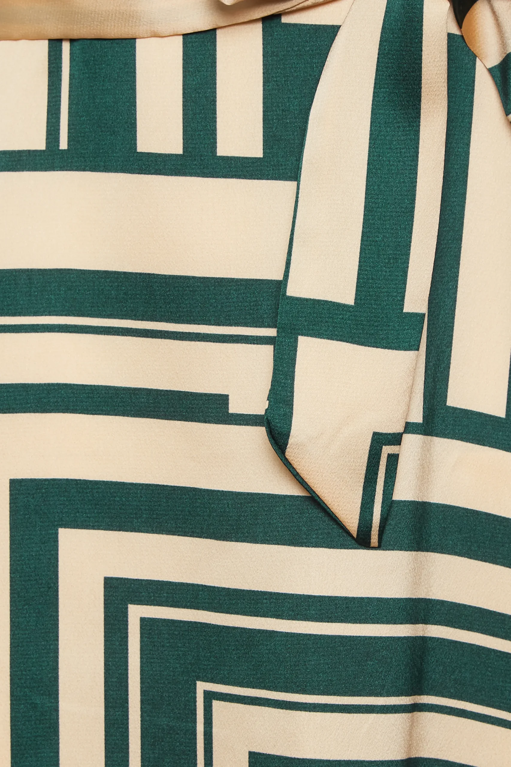 M&Co Womens Green Geometric Print High Neck Tunic Blouse>Women Shirts