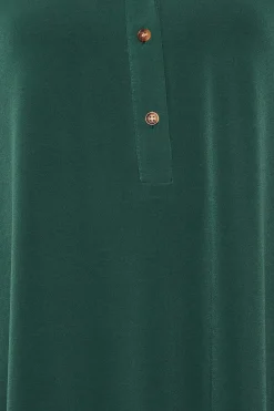 M&Co Womens Green Half Placket Jersey Shirt><noscript><img width=